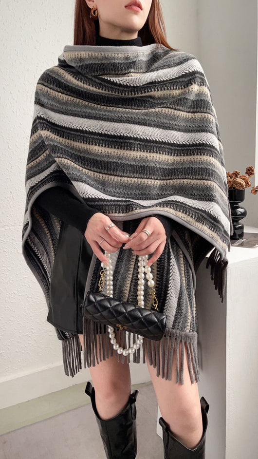 Poncho Étnico Convertible con Capucha - Image 16