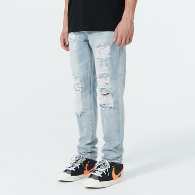 Pantalones Vaqueros Rotos Holgados Estilo Urbano para Hombre - Image 4