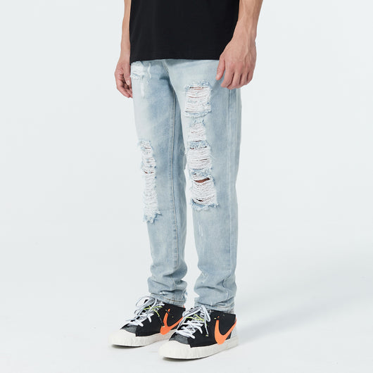 Pantalones Vaqueros Rotos Holgados Estilo Urbano para Hombre - Image 4