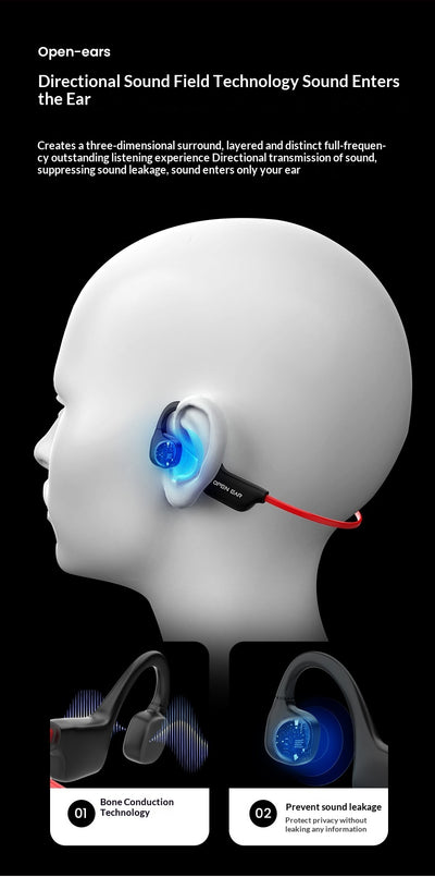 Auriculares Deportivos Inalámbricos con Cancelación de Ruido y Conducción Ósea - Image 10