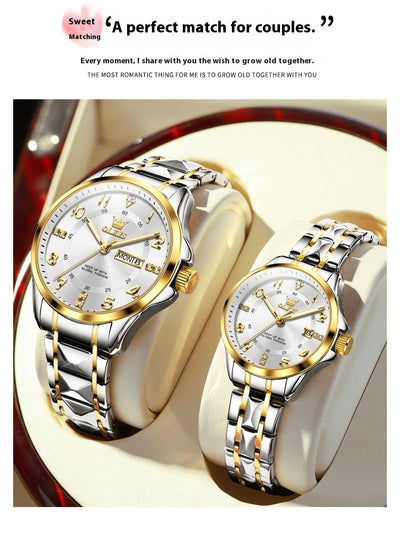 Reloj de Pareja Cuarzo Casual Resistente al Agua - Image 15