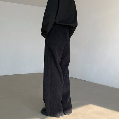 Pantalones Hombre Cintura Alta Pierna Ancha Primavera con Caída Fluida - Image 4