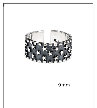Anillo de Plata Pura con Estrella de Cinco Puntas para Hombre y Mujer - Image 10