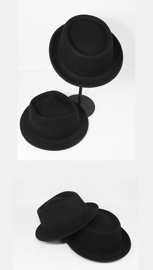Gorro de Lana para Hombre con Ala Ondulada y Copa Plana - Image 16