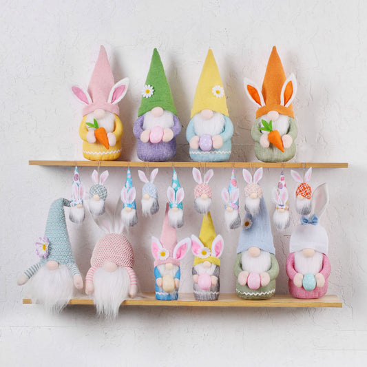 Adornos Navideños de Lana - Colección Conejito de Pascua