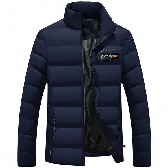 Chaqueta Casual de Algodón con Cuello Elevado para Hombre - Talla Grande