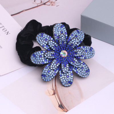 Coletero Scrunchie de Tela con Diseño Étnico de Diamantes - Image 7