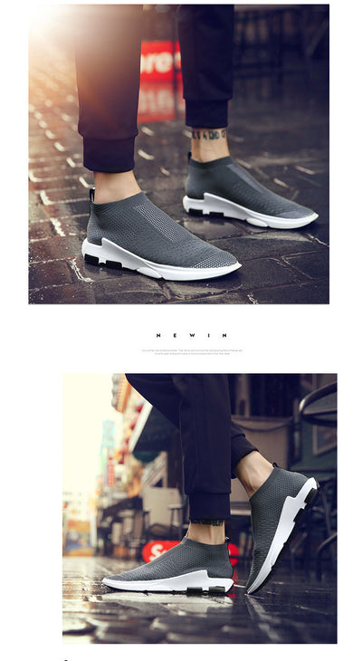 Zapatos Altos Elásticos Tipo Calcetín para Hombres Talla Grande - Image 11