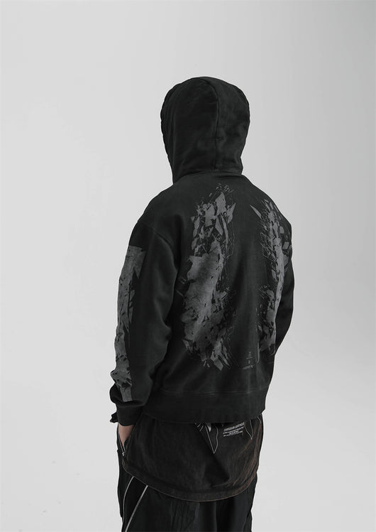 Sudadera con Capucha Estampado Hombro para Hombre - Image 7