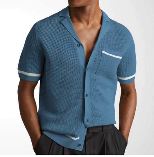 Playera de Punto Calada para Hombre - Estilo Casual Verano - Image 15
