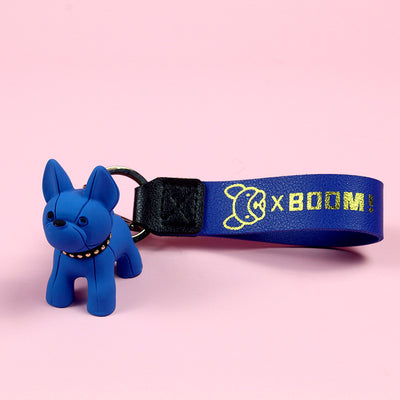 Llavero Bulldog Adorable con Estuche para Auriculares y Mochila Pareja - Image 4