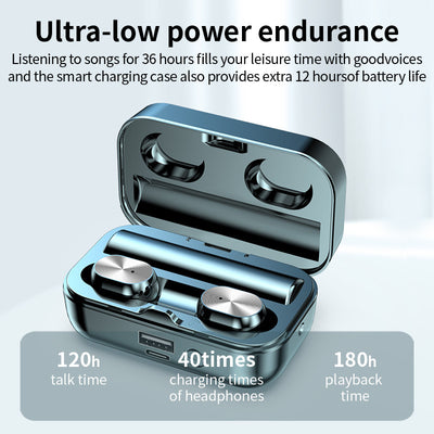 Auriculares Inalámbricos Bluetooth con Linterna LED y Control Táctil - Image 6