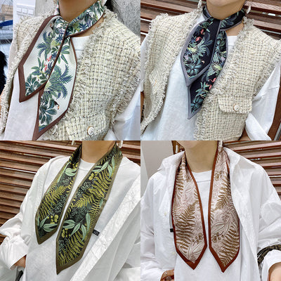 Pañuelo de Seda Estilo Coreano - Bufanda Estrecha Multiuso para Primavera y Otoño - Image 3