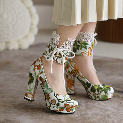 Zapatos de Tacón Grueso para Mujer - Elegancia y Comodidad Primavera-Otoño
