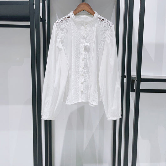 Conjunto Romántico de Blusa con Encaje y Falda Short Tableada Doble Volante - Image 6