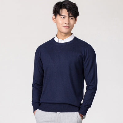 Suéter Holgado de Lana para Hombre - Pullover Casual de Color Sólido - Image 33