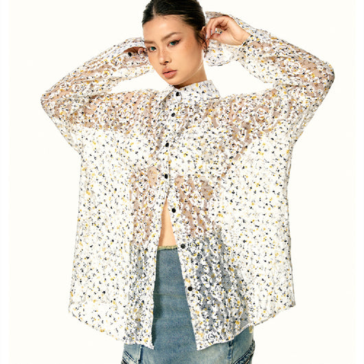 Blusa Elegante con Lentejuelas Coordinable para Mujer - Image 11