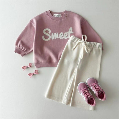 Sudadera Infantil con Estampado de Letras - Cuello Redondo Versátil - Image 12