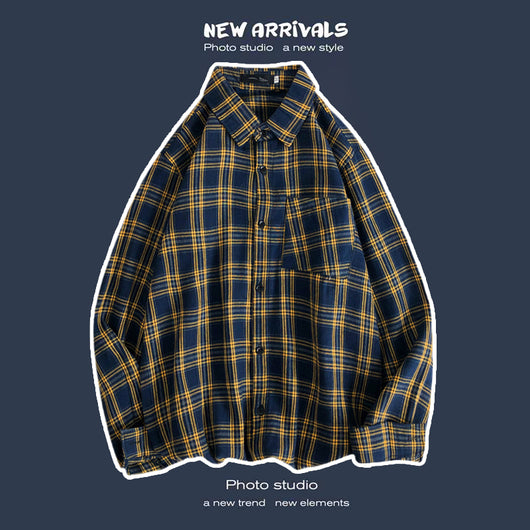 Abrigo Retro de Cuadros para Hombre - Estilo Suelto y Personalidad - Image 36