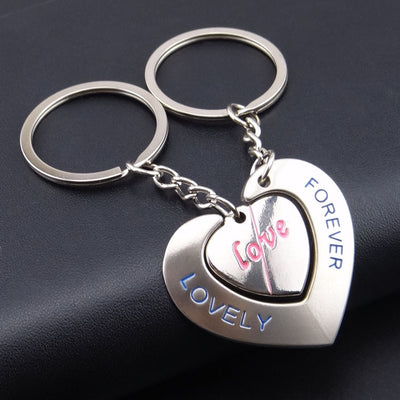 Llavero de Corazón Personalizado para Parejas - Conectados de Corazón a Corazón - Image 3