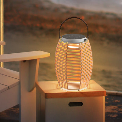 Lámpara Solar de Jardín Tejida Moderna - Iluminación Impermeable para Terrazas y Villas