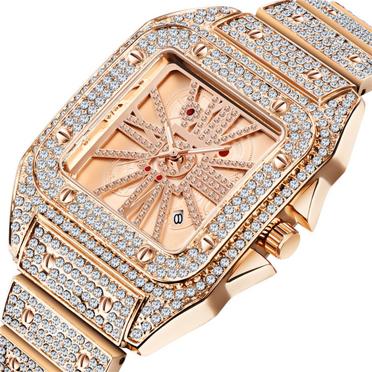 Reloj Hombre Hip Hop Diamantes Esfera Grande Cuarzo - Image 19