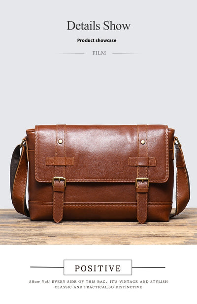Bolsa de Cuero Vintage para Hombre - Gran Capacidad - Image 11
