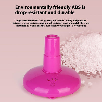 Pink automatic cat toy with a rotating pole and a brown feather attachment, measuring 15cm high. - Image 3