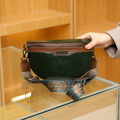 Bolso Bandolera Semilunar con Textura en Pecho para Mujer - Image 3