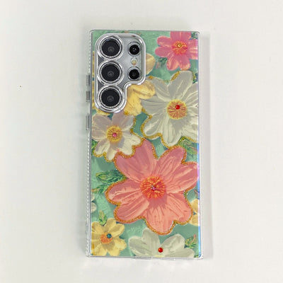 Funda para Celular con Diseño Floral de Diamantes y Protección de Lente - Image 27