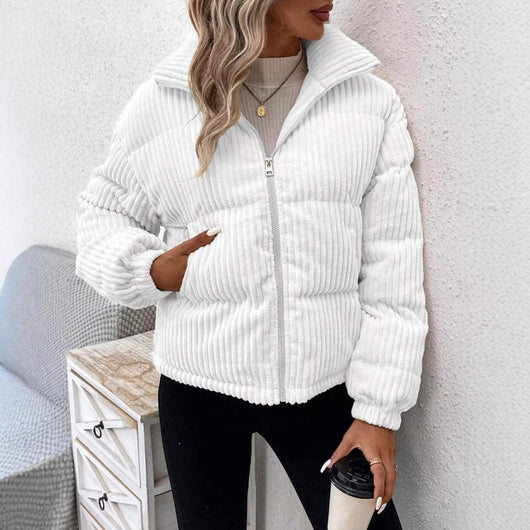 Abrigo de Pana Grueso Talla Grande para Mujer - Image 4