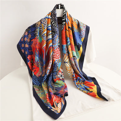 Pañuelo Cuadrado Retro Estampado para Mujer - Diseño Clásico - Image 14