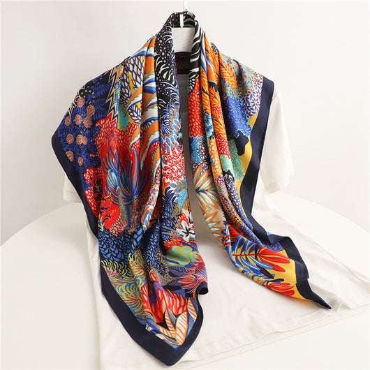 Pañuelo Cuadrado Retro Estampado para Mujer - Diseño Clásico - Image 14