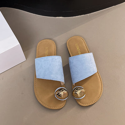 Sandalias Planas Tipo Francés con Punta Abierta para Mujer - Image 10
