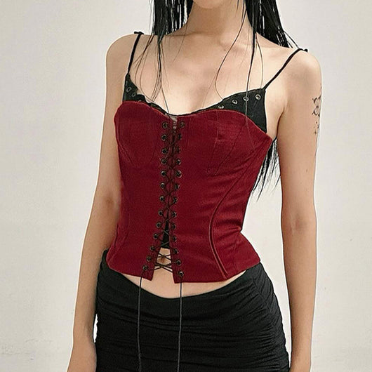Camiseta Ajustada Bicolor con Encaje y Control de Cintura - Image 15