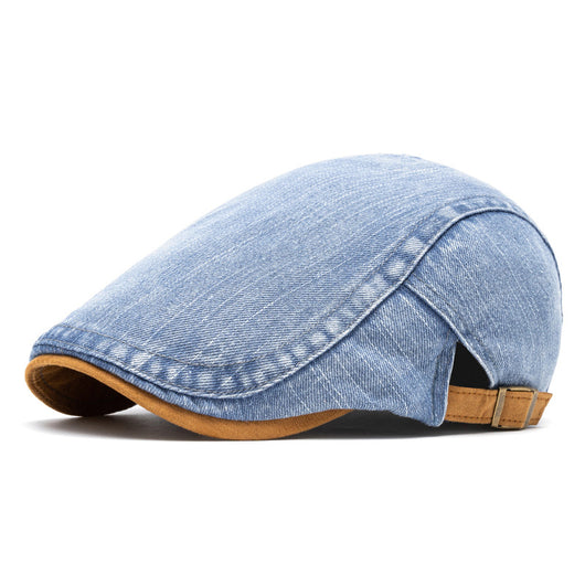 Boina Denim Desteñida para Hombre con Contraste de Colores - Image 4