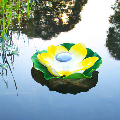 Lámpara Solar Flotante Loto Acuática Impermeable para Estanques - Image 7