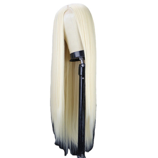 Peluca Larga Negra Liso Natural - Fibra Sintética Premium Sin Marcas - Image 8