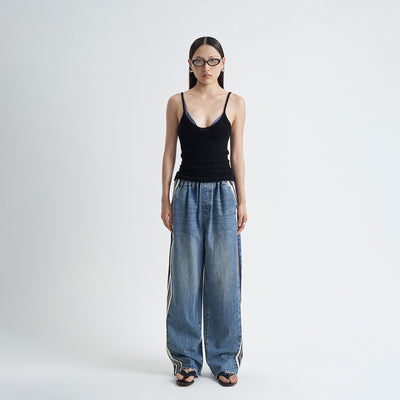 Jeans para Mujer con Detalles de Costura Artesanal y Lavado Vintage - Image 3