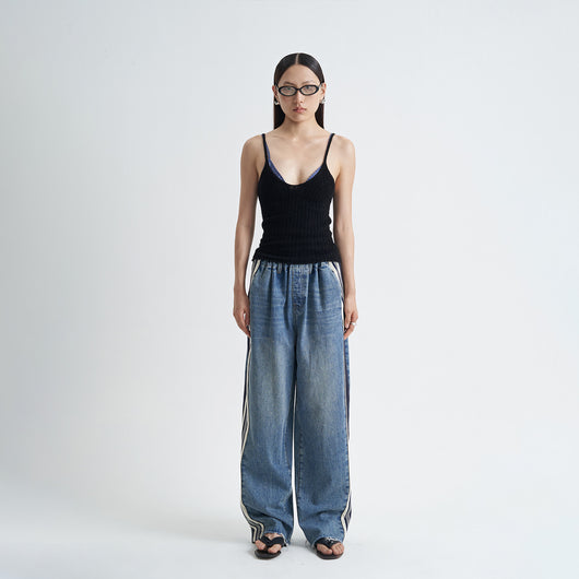Jeans para Mujer con Detalles de Costura Artesanal y Lavado Vintage - Image 3