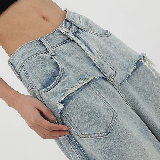 Jeans Vintage de Cintura Alta y Pierna Recta para Mujer - Image 5