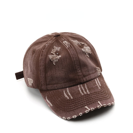 Gorra de Béisbol Desgastada con Detalles Perforados - Estilo Urbano Personalizado - Image 9