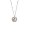371 Korean Version Of Ins Niche Design Sense Geometric Circular Micro-inlaid Moonlight Plateado