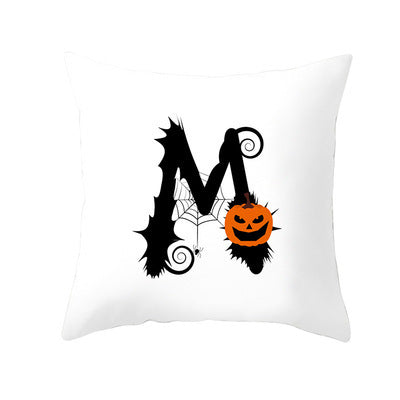 Funda de Cojín de Halloween con Letras Divertidas en Piel de Durazno para Hogar y Oficina - Image 15