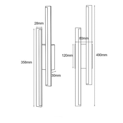 Lámpara de Pared Doble Línea Moderna para Hoteles y Pasillos - Image 5