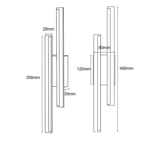 Lámpara de Pared Doble Línea Moderna para Hoteles y Pasillos - Image 5