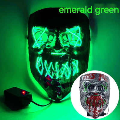 Máscara LED Fría para Halloween - Accesorio de Terror Profesional - Image 10