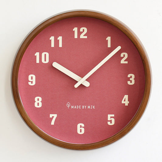 Reloj de Pared Minimalista Moderno en Madera Maciza Estilo Retro