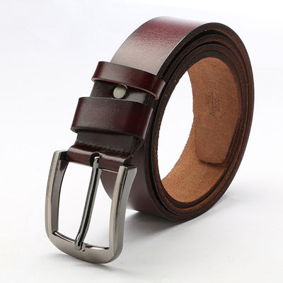 Cinturón de Cuero para Hombre con Hebilla Retro Pin - Estilo Explosivo - Image 10