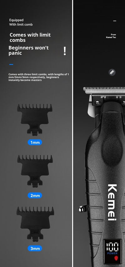 Cortadora de Cabello Profesional con Pantalla LCD y Cabezal de Aceite - Image 6